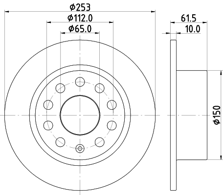 Brake Disc - 8DD 355 132-281 HELLA