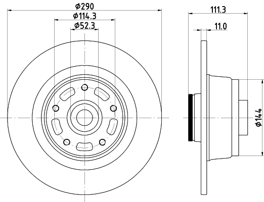 Brake Disc - 8DD 355 133-311 HELLA
