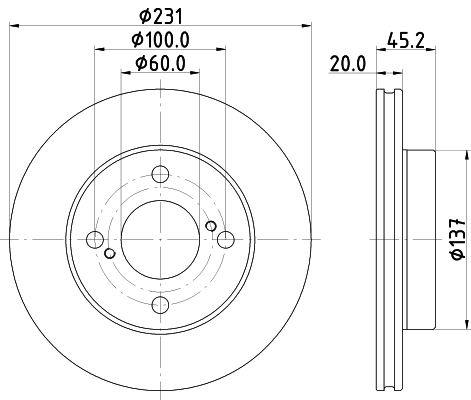 Brake Disc - 8DD 355 132-381 HELLA