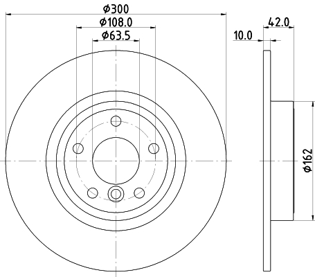 Brake Disc - 8DD 355 132-391 HELLA