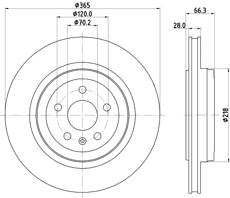 Brake Disc - 8DD 355 132-901 HELLA