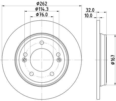 Brake Disc - 8DD 355 132-611 HELLA