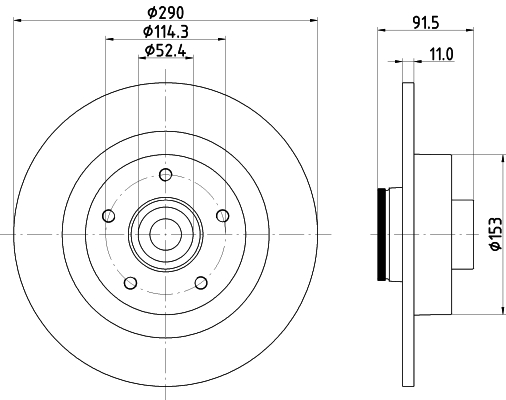 Brake Disc - 8DD 355 133-241 HELLA