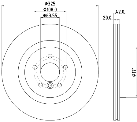 Brake Disc - 8DD 355 133-211 HELLA