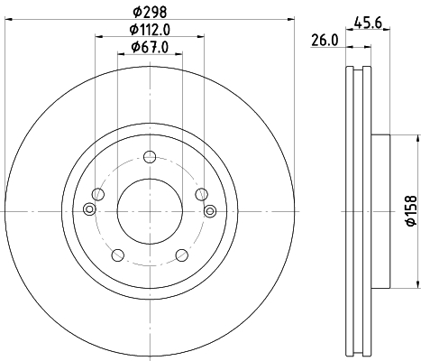 Discofreno - 8DD 355 133-331 HELLA
