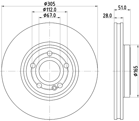Discofreno - 8DD 355 133-371 HELLA