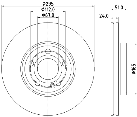 Brake Disc - 8DD 355 133-381 HELLA