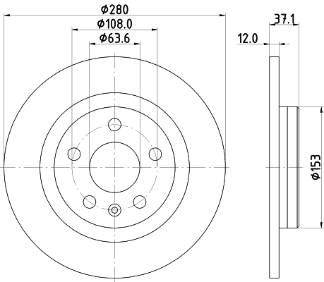 Bremsscheibe - 8DD 355 133-411 HELLA