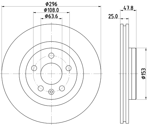 Brake Disc - 8DD 355 133-441 HELLA