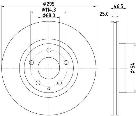 Brake Disc - 8DD 355 133-681 HELLA