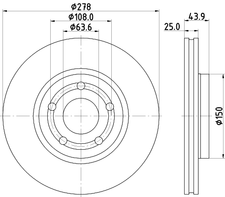 Discofreno - 8DD 355 133-771 HELLA
