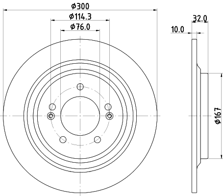 Brake Disc - 8DD 355 134-291 HELLA