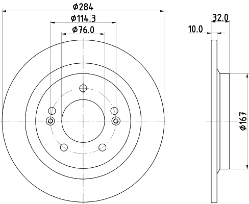 Brake Disc - 8DD 355 134-401 HELLA