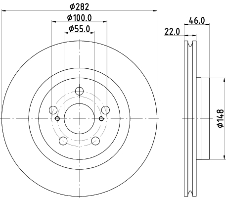 Brake Disc - 8DD 355 134-381 HELLA