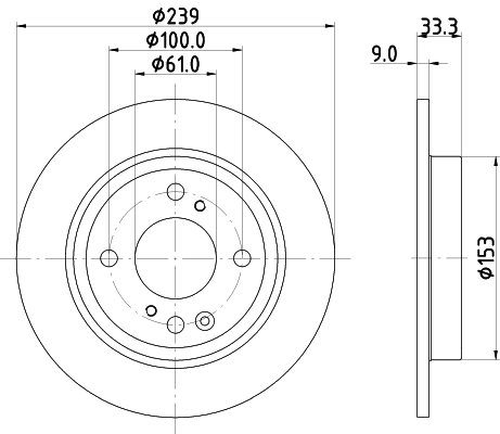 Bremsscheibe - 8DD 355 134-681 HELLA