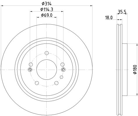 Discofreno - 8DD 355 135-221 HELLA