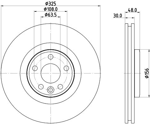 Brake Disc - 8DD 355 135-261 HELLA