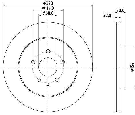 stabdžių diskas - 8DD 355 135-281 HELLA
