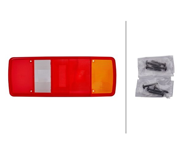 Lens, combination rearlight - 9EL 122 772-001 HELLA