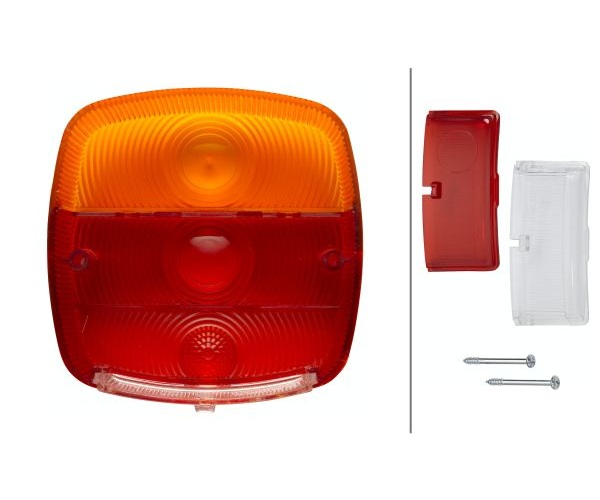 Lens, combination rearlight - 9EL 146 491-001 HELLA
