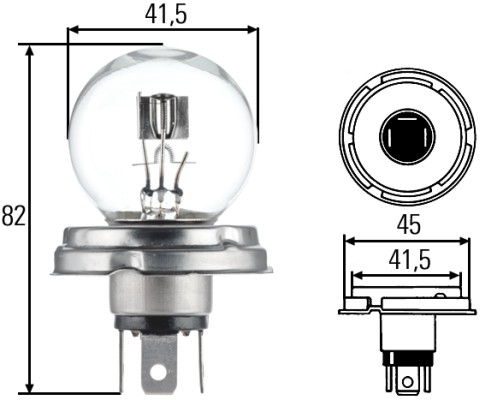 lemputė, priekinis žibintas - 8GD 002 088-071 HELLA