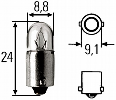 Lampadina, Luce abitacolo - 8GP 002 068-241 HELLA