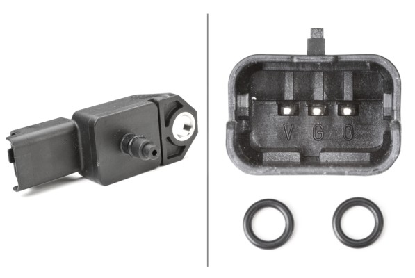 jutiklis, kompresoriaus slėgis - 6PP 009 400-521 HELLA