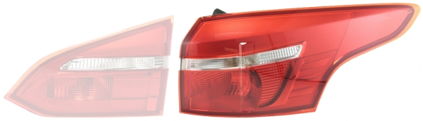 Luce posteriore - 2SD 354 828-131 HELLA