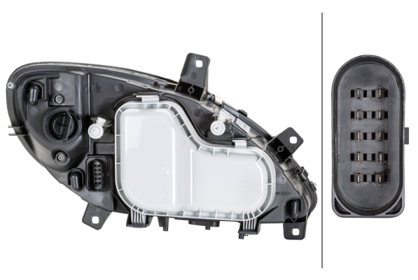 Headlight - 1EG 246 041-011 HELLA
