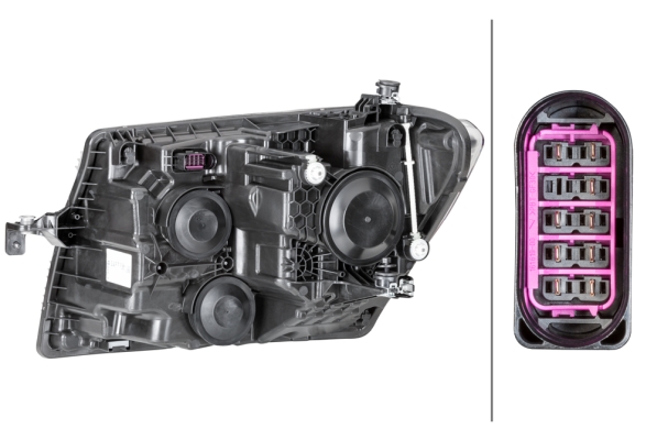 Headlight - 1EB 012 830-021 HELLA