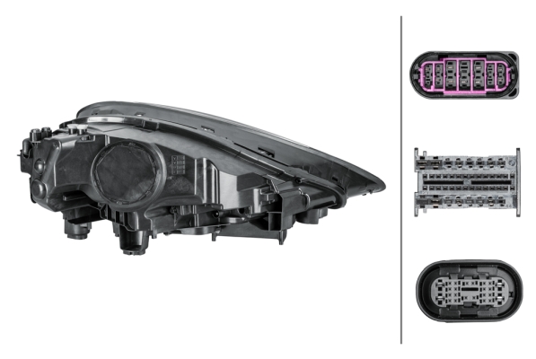 Headlight - 1EX 014 690-071 HELLA