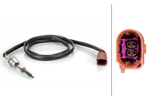 Sensor, exhaust gas temperature - 6PT 014 495-121 HELLA