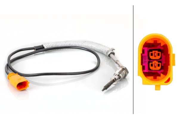 Sensor, exhaust gas temperature - 6PT 014 495-071 HELLA