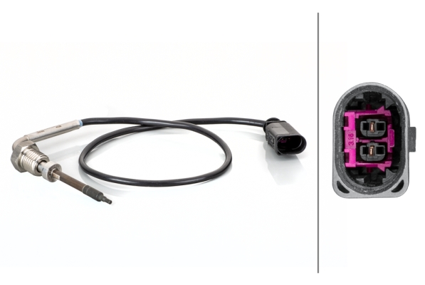 Sensor, exhaust gas temperature - 6PT 014 494-861 HELLA