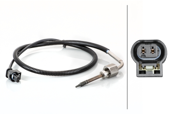 Sensore, Temperatura gas scarico - 6PT 014 494-741 HELLA