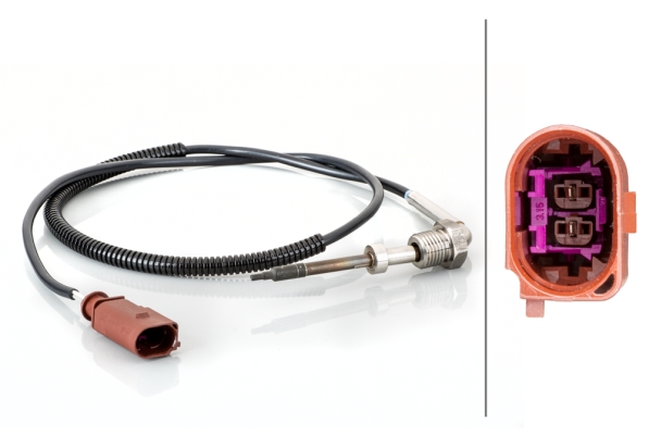 Sensor, exhaust gas temperature - 6PT 014 494-631 HELLA