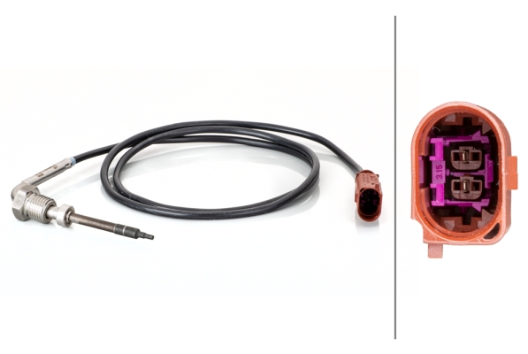 Sensor, exhaust gas temperature - 6PT 014 494-531 HELLA