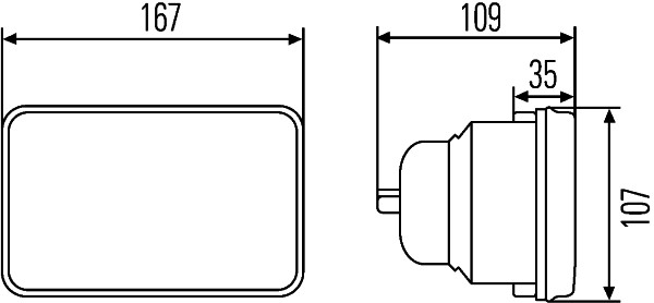 įdėklas, prožektorius - 1KB 003 177-061 HELLA