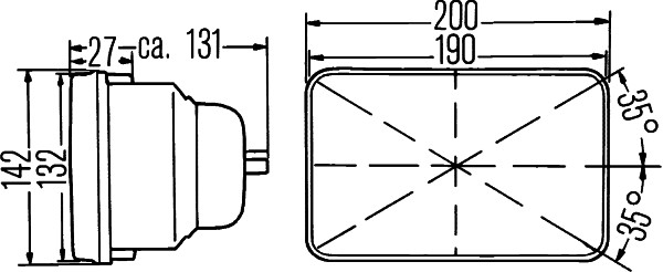 Insert, headlight - 1AE 003 427-011 HELLA