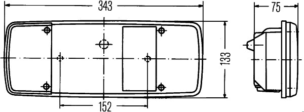 Lens, combination rearlight - 9EL 122 772-001 HELLA