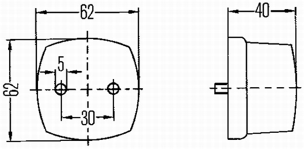 Luce posizione posteriore - 2SA 003 057-021 HELLA