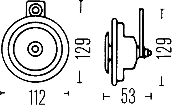 Air Horn - 3BA 002 768-551 HELLA