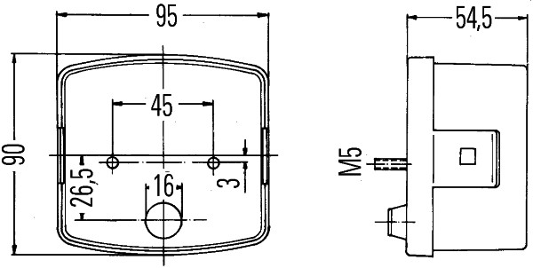 Luce posteriore - 2SD 002 776-231 HELLA