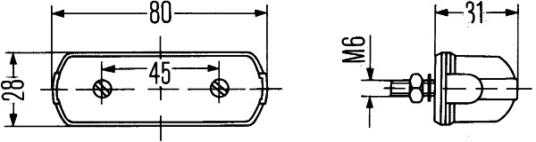 Licence Plate Light - 2KA 001 389-101 HELLA
