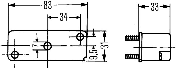 Licence Plate Light - 2KA 003 168-021 HELLA
