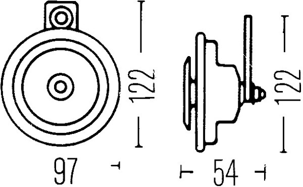 Air Horn - 3AL 002 952-811 HELLA