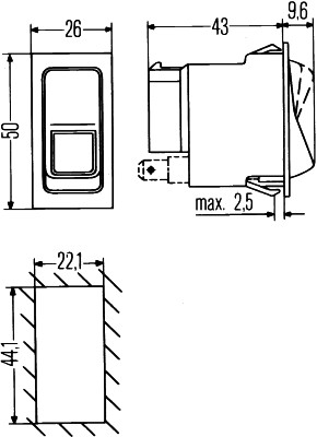 Switch - 6FH 004 570-101 HELLA