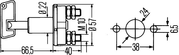 Main Switch, battery - 6EK 002 843-002 HELLA