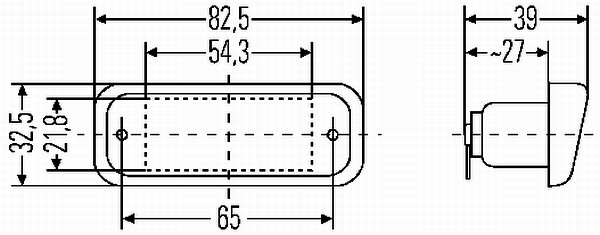 Luce targa - 2KA 005 049-011 HELLA