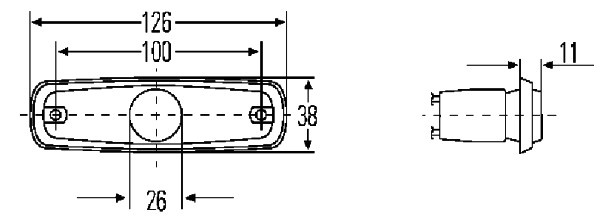 Side Marker Light - 2PS 962 964-018 HELLA